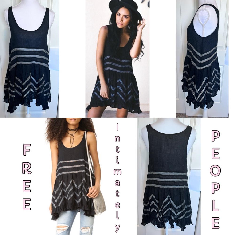Intimately FREE PEOPLE Voile & Lace Trapeze Tank or Dress XS